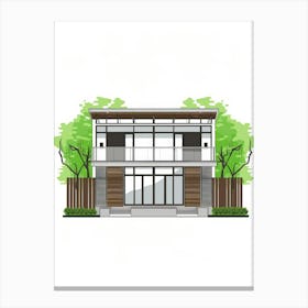 Modern House Vector Illustration Canvas Print