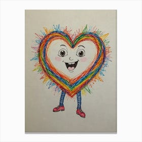 Rainbow Heart 7 Canvas Print