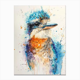 Kookaburra Colourful Watercolour 3 Canvas Print