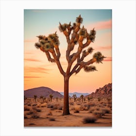  Photograph Of A Joshua Tree At Dusk In Desert 1 Canvas Print