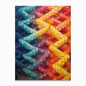 Dna Art Abstract Painting 12 Canvas Print