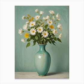 Daisies In A Vase Canvas Print