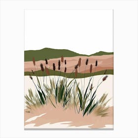 Reeds In The Sand Canvas Print