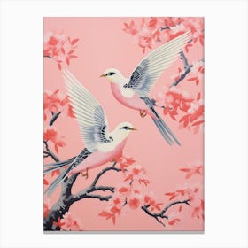 Vintage Japanese Inspired Bird Print Cuckoo 1 Canvas Print