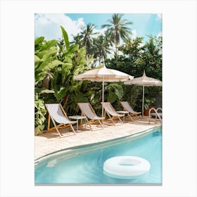 Poolside Paradise Canvas Print