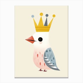 Little Cockatoo 2 Wearing A Crown Canvas Print