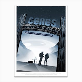 Ceres Nasa Space Travel Poster Canvas Print