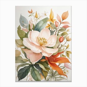 Watercolor Of Flowers Canvas Print