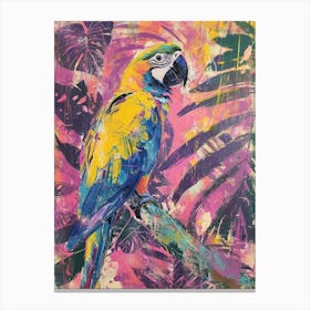 Parrot Brushstrokes 2 Canvas Print