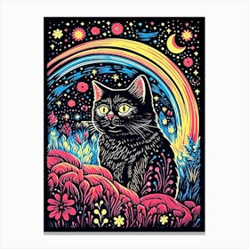 Stellar Purrnova, Psychedelic Cats series Canvas Print