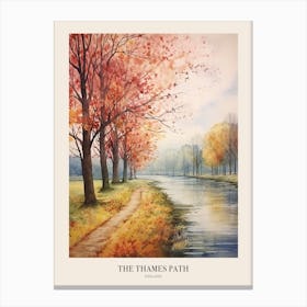 The Thames Path England 2 Uk Trail Poster Canvas Print