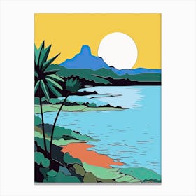 Minimal Design Style Of Bora Bora French, Polynesia 3 Canvas Print