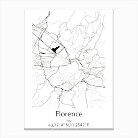 Florence,Italy Minimalist Map Toile