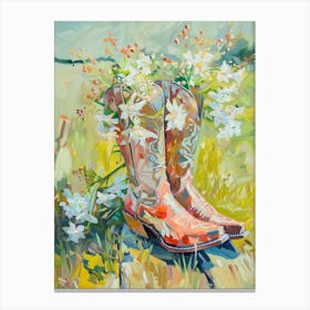 Cowboy Boots And Wildflowers Solomon S Seal 1 Canvas Print