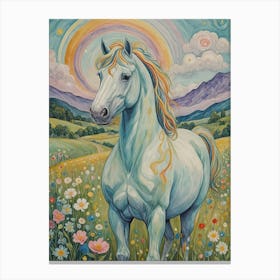 Horse In The Meadow Canvas Print