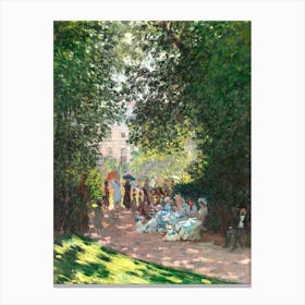 Claude Monet In The Park Canvas Print