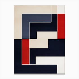Abstract Echoes; Geometric Art Of The Mid Century Canvas Print