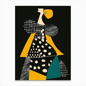 Woman In Yellow Dress 1 Canvas Print