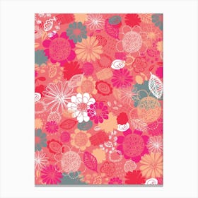 Floral Fantastic Pink Canvas Print