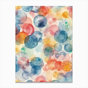 Watercolor Bubbles 3 Canvas Print