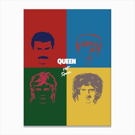 Queen Hot Space Wallpaper Canvas Print