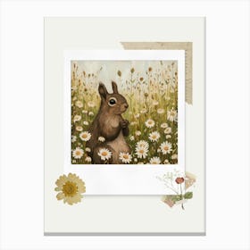 Scrapbook Squirrel Fairycore Painting 3 Canvas Print