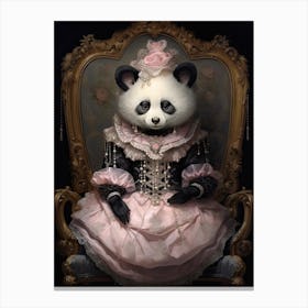 Panda Art In Baroque Style 4 Canvas Print