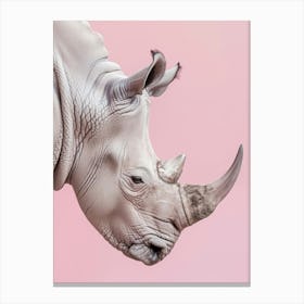 Rhino Portrait Canvas Print