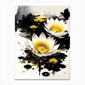 Lotus Flower Painting 1 Canvas Print