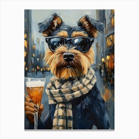 Fancy Airedale 3 Canvas Print