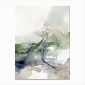 Watercolour Abstract Plae Green 4 Canvas Print