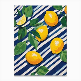 Lemons Fruit Summer Illustration 2 Canvas Print
