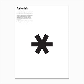 Asterisk Canvas Print