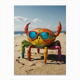 Crab On The Beach 8 Canvas Print