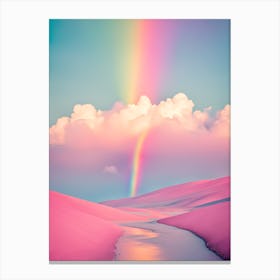 Rainbow In The Desert 1 Canvas Print