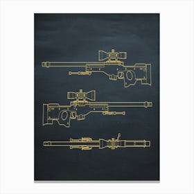 Awm Gun Patten 1 Canvas Print