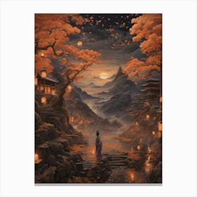 Asian Landscape Painting Canvas Print