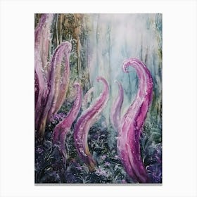 Purple Octopus Canvas Print