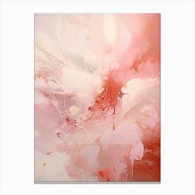 Pink And White, Abstract Raw Painting 2 Canvas Print