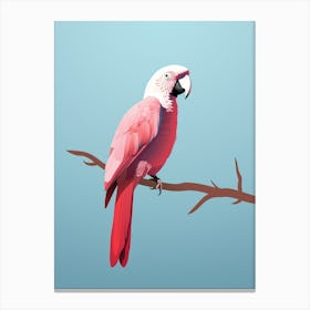 Minimalist Macaw 2 Illustration Canvas Print