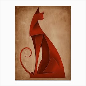 Origami Cat Canvas Print