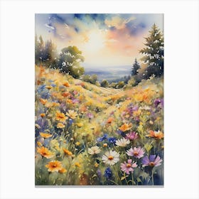 Wildflowers In The Meadow Canvas Print