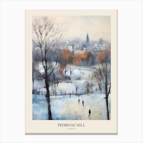 Winter City Park Poster Primrose Hill Park London 1 Canvas Print