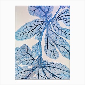 Blue Leaves Canvas Print