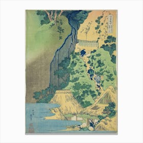 Kannon Waterfalls, Katsushika Hokusai Canvas Print