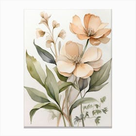 Watercolor Flowers Canvas Print