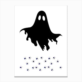 Ghost With Spiders Canvas Print