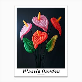 Bright Inflatable Flowers Poster Flamingo Flower 3 Canvas Print