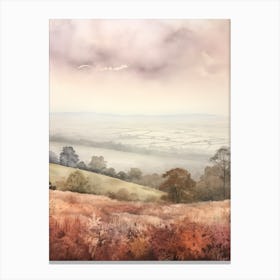 Autumn Forest Landscape The South Downs England 1 Canvas Print