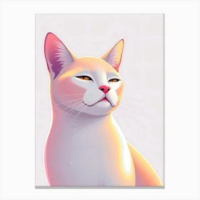 Cat Portrait Pastell Color Canvas Print